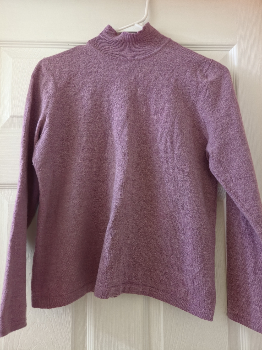 Lands' End - Women's - Lavender Mock Neck 80% Woold Sweater - Lilac